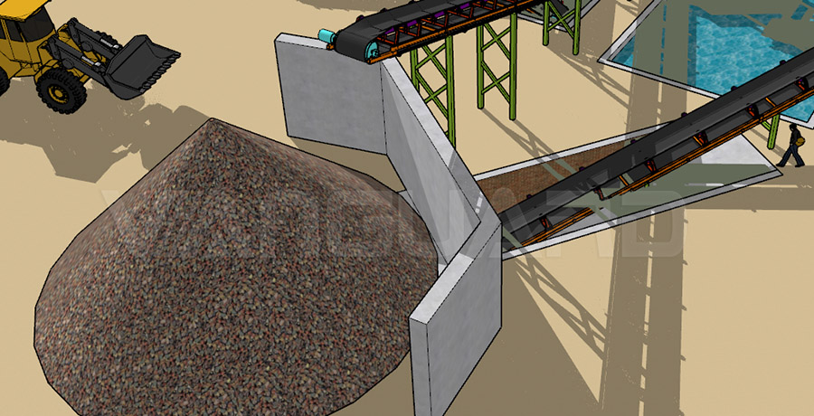 石料生產線中轉料倉